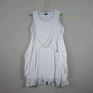 Athena Marie Dress Size Large‎ White Sleeveless Layered Handkerchief Hem Boho